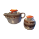 A teapot set and its vintage DDR-Germany sugar maker from the 1960s