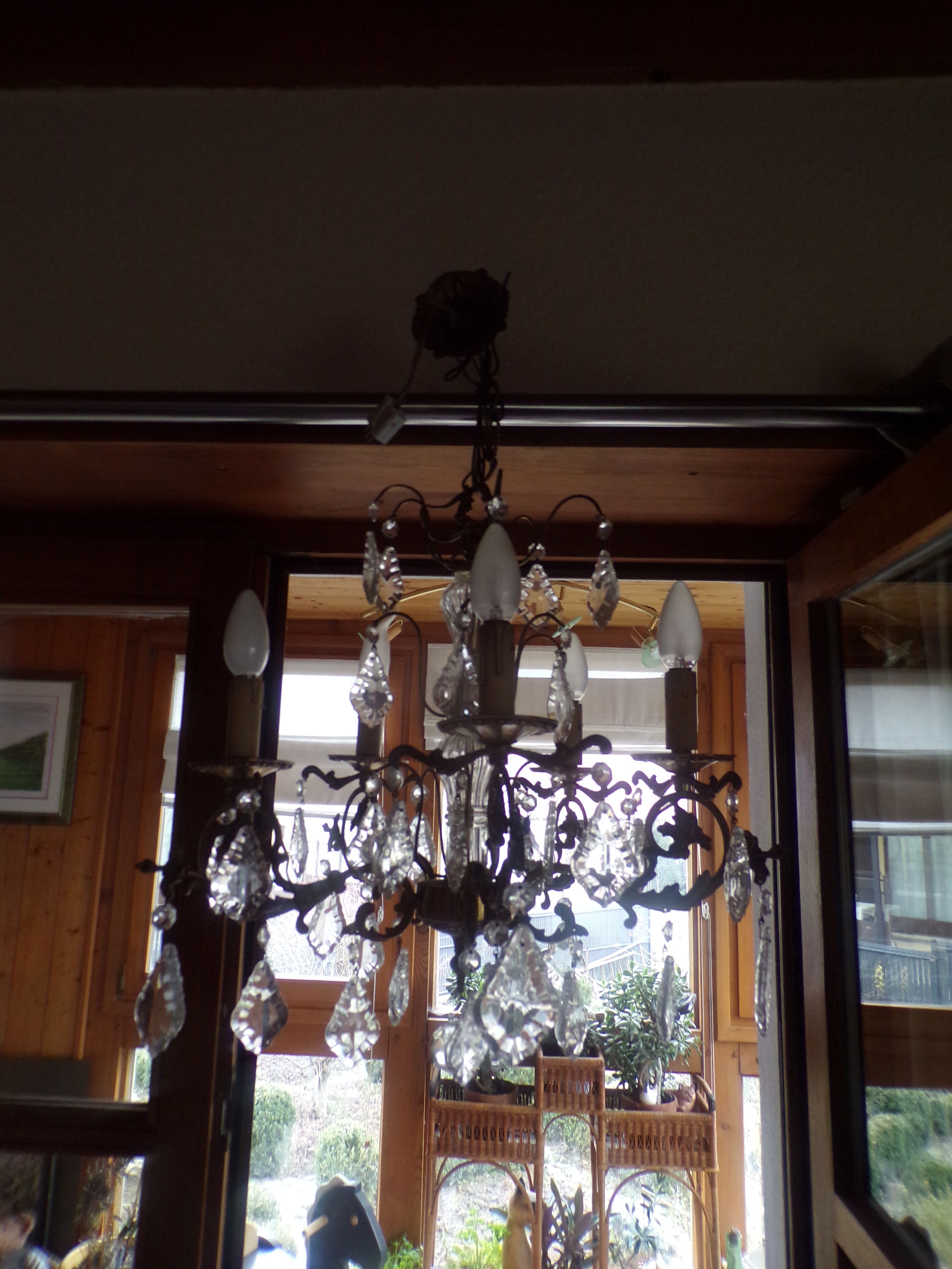 Vintage chandelier with 5 lights