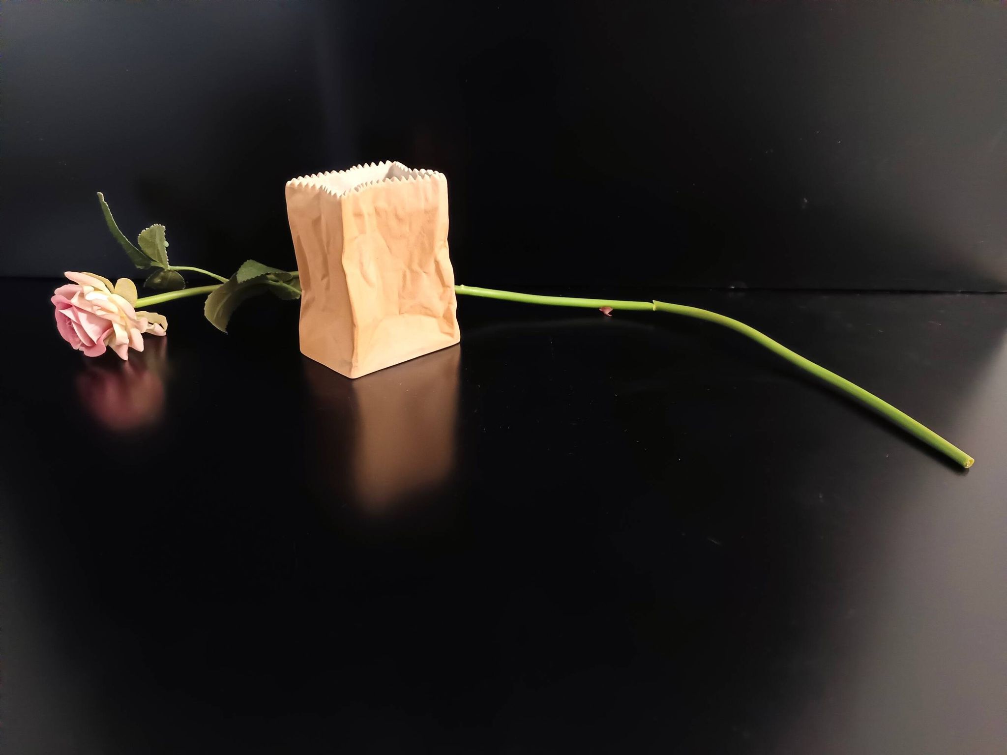 Paper Bag Ceramic Vase by Tapio Wirkkala for Rosenthal
