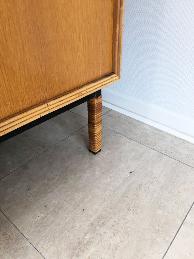 Vintage rattan cabinet, 1960