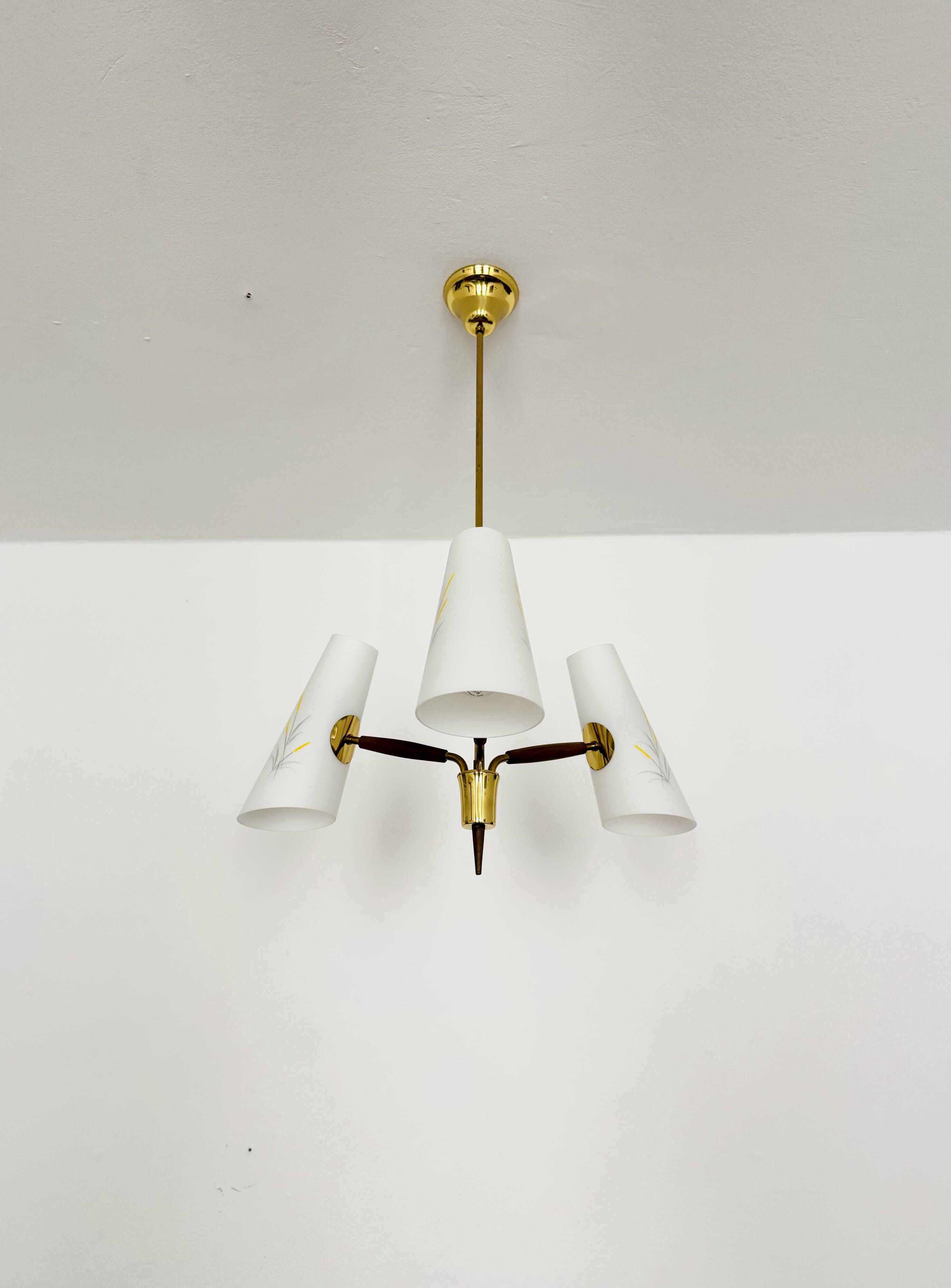 Brass Chandelier by Rupert Nikoll