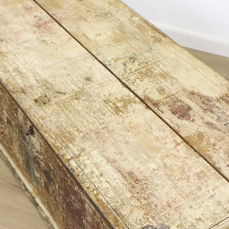 Antique Painted Folk art bridal chest