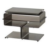 Stainless steel TV cabinet designed by François Monnet for Kappa / Uginox vintage Space Age circa 1970