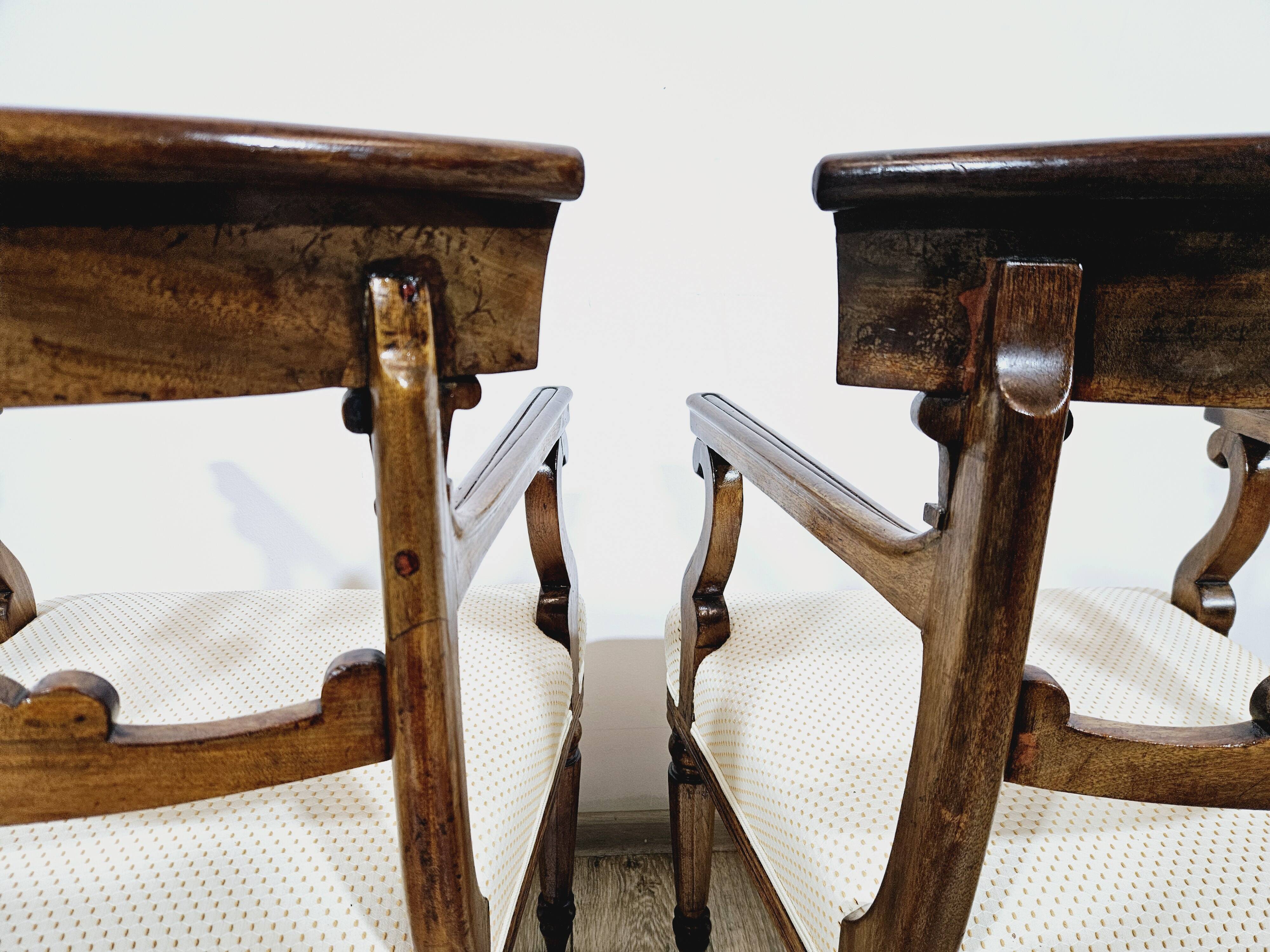 A pair of exclusive Biedermeier study armchairs, 19th century