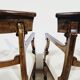 A pair of exclusive Biedermeier study armchairs, 19th century