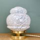 Vintage Art Deco globe table lamp in white Clichy glass
