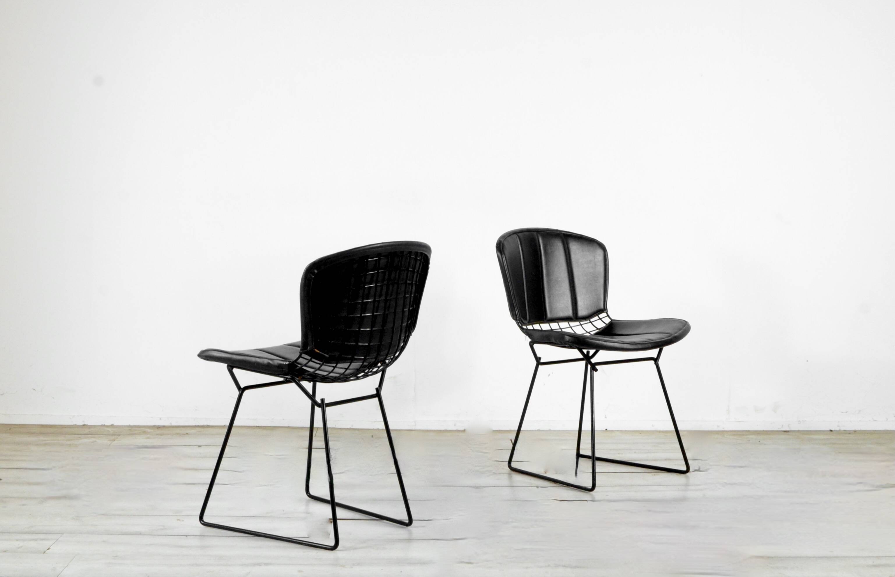 Harry Bertoia Side Chairs With Original Upholstery, Mint 1970's