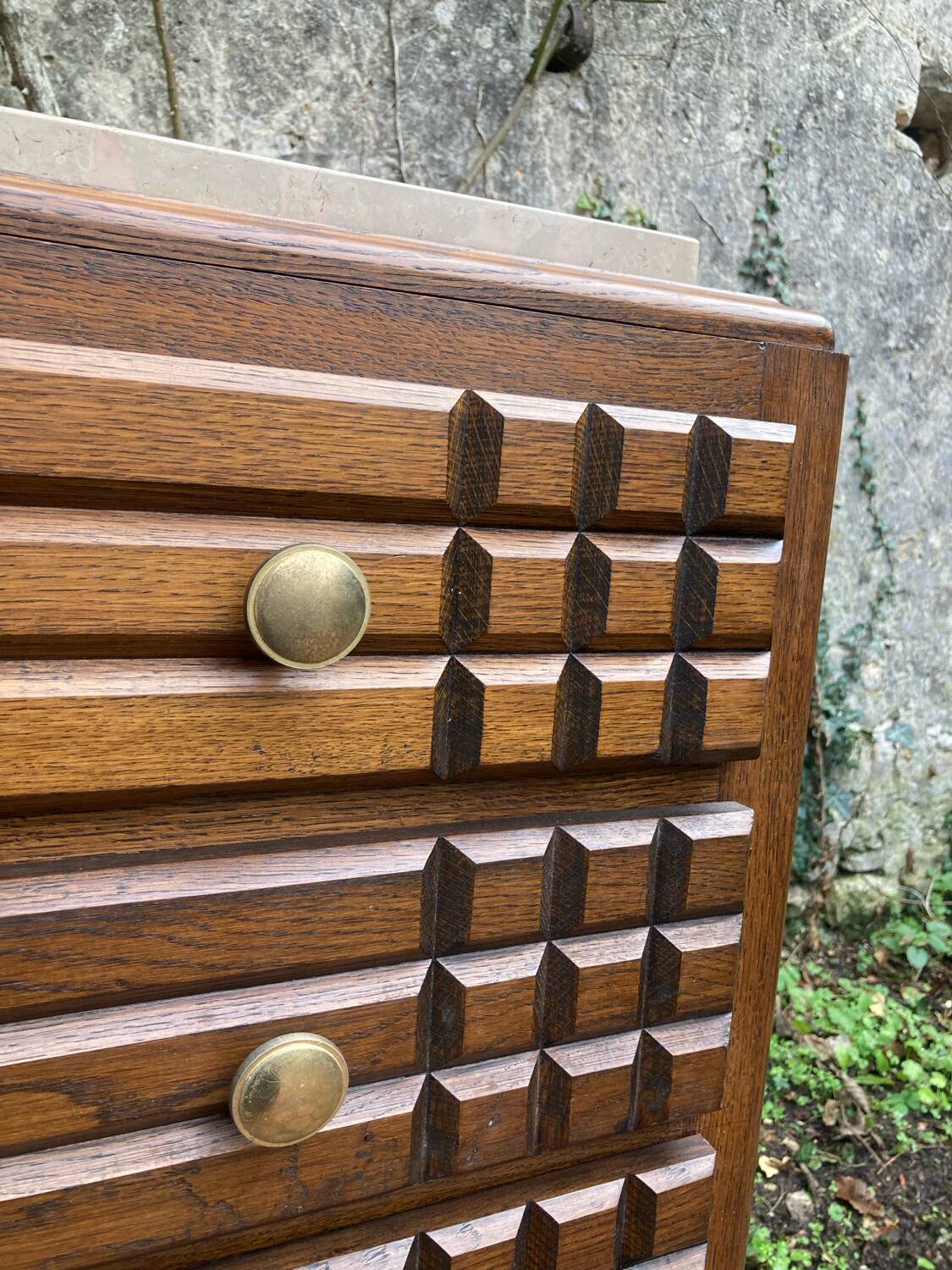 Vintage chest of drawers with splayed legs