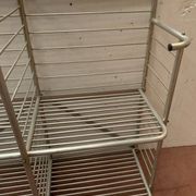 20th century curved aluminum bakery rack