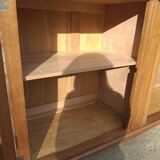Display cabinet, solid oak, 1970s.