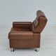 Fauteuil en cuir du milieu du siècle, années 1970