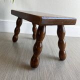 Bobbin decor wooden bench stool