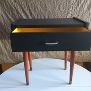 French vintage bedside revisited in black mast 60