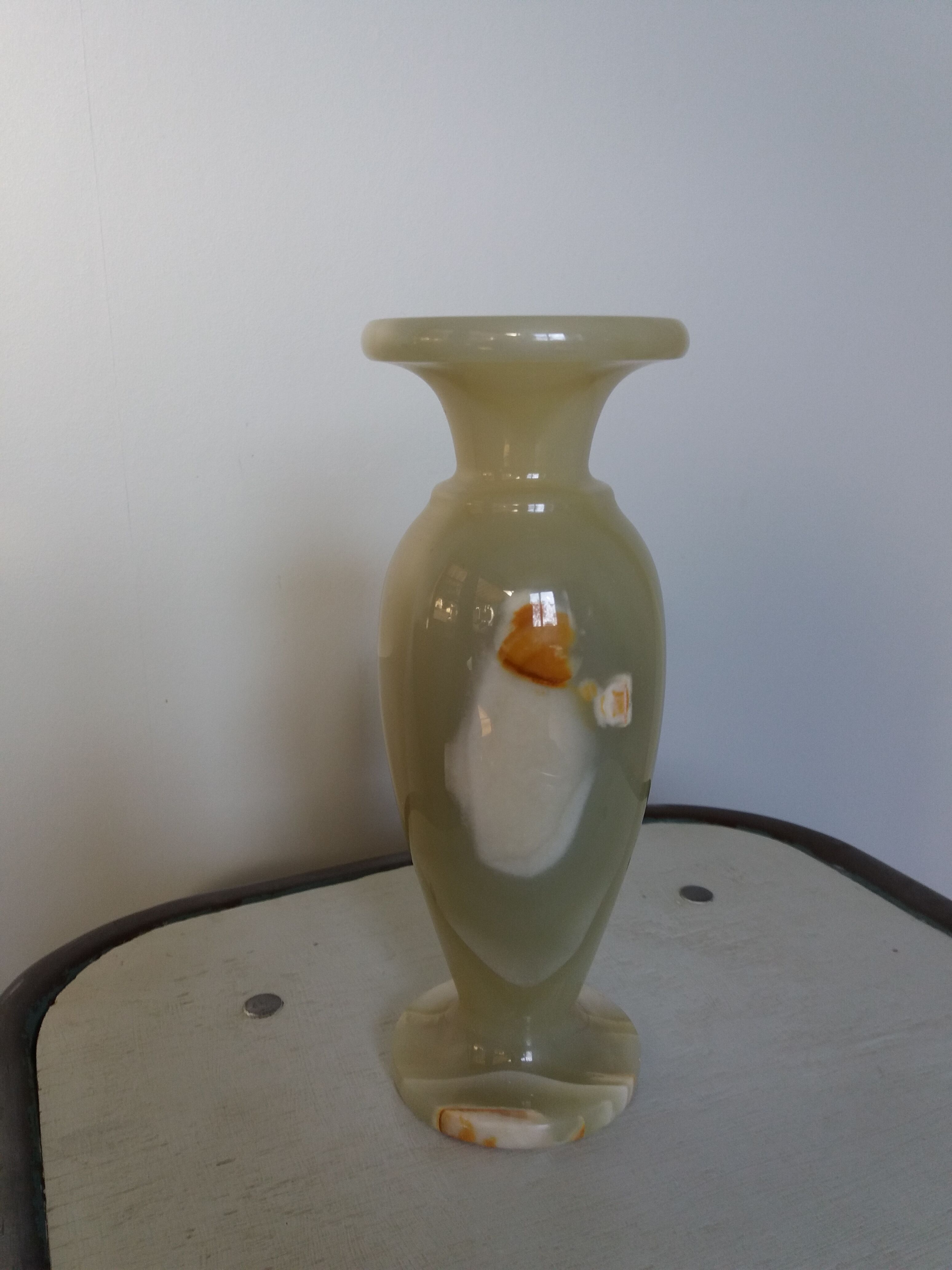Polished marble vase