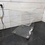 1970s Plexiglas Bedside Table