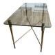 Table basse verre et laiton Art déco style Baguès