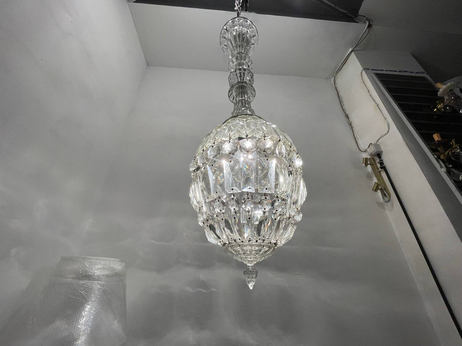 Murano Glass Crystal Light Pendant 1940’s