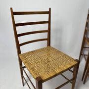 Set of 4 vintage Italian chairs in Superleggera style