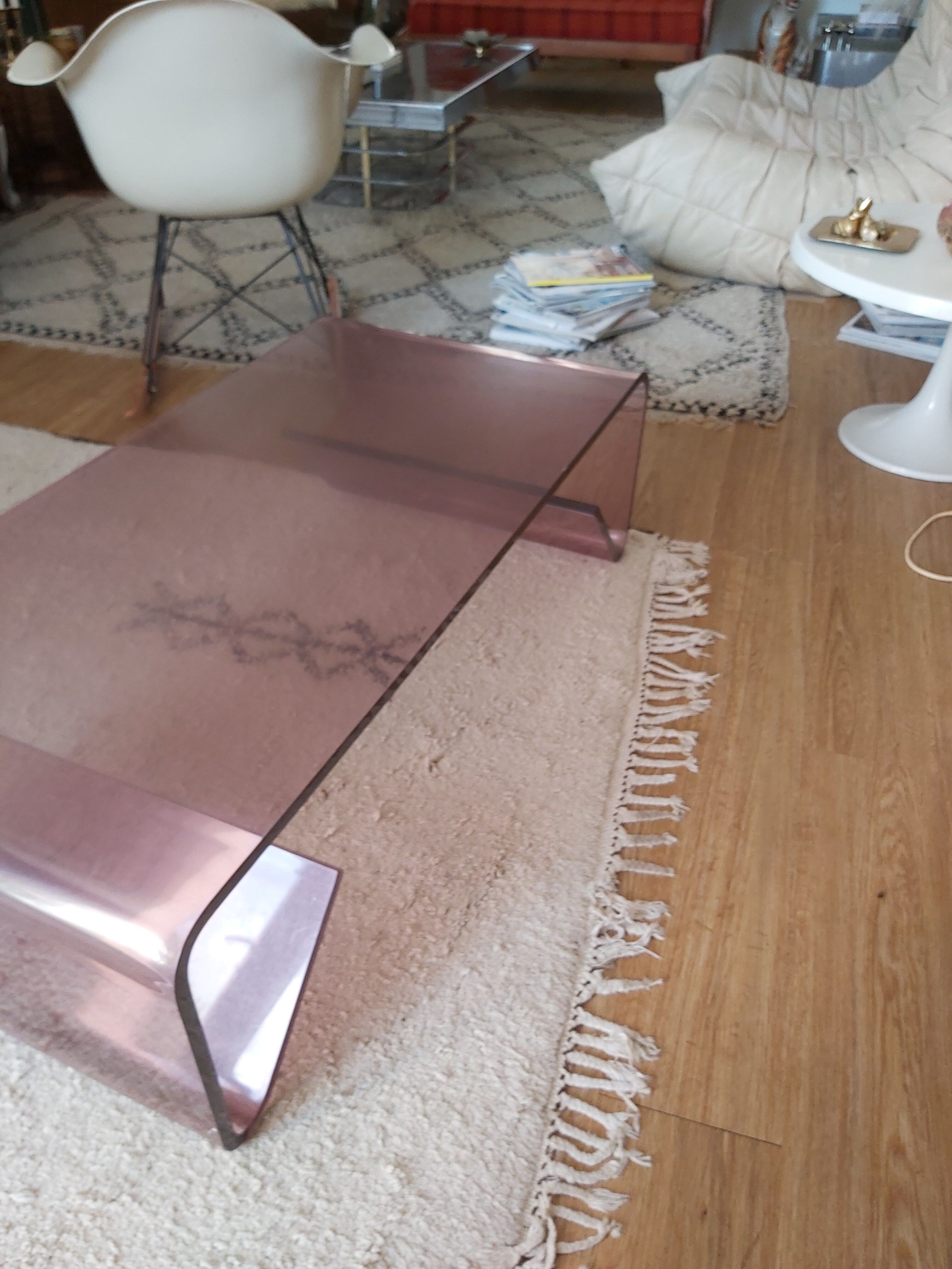 Plexiglas coffee table 70s