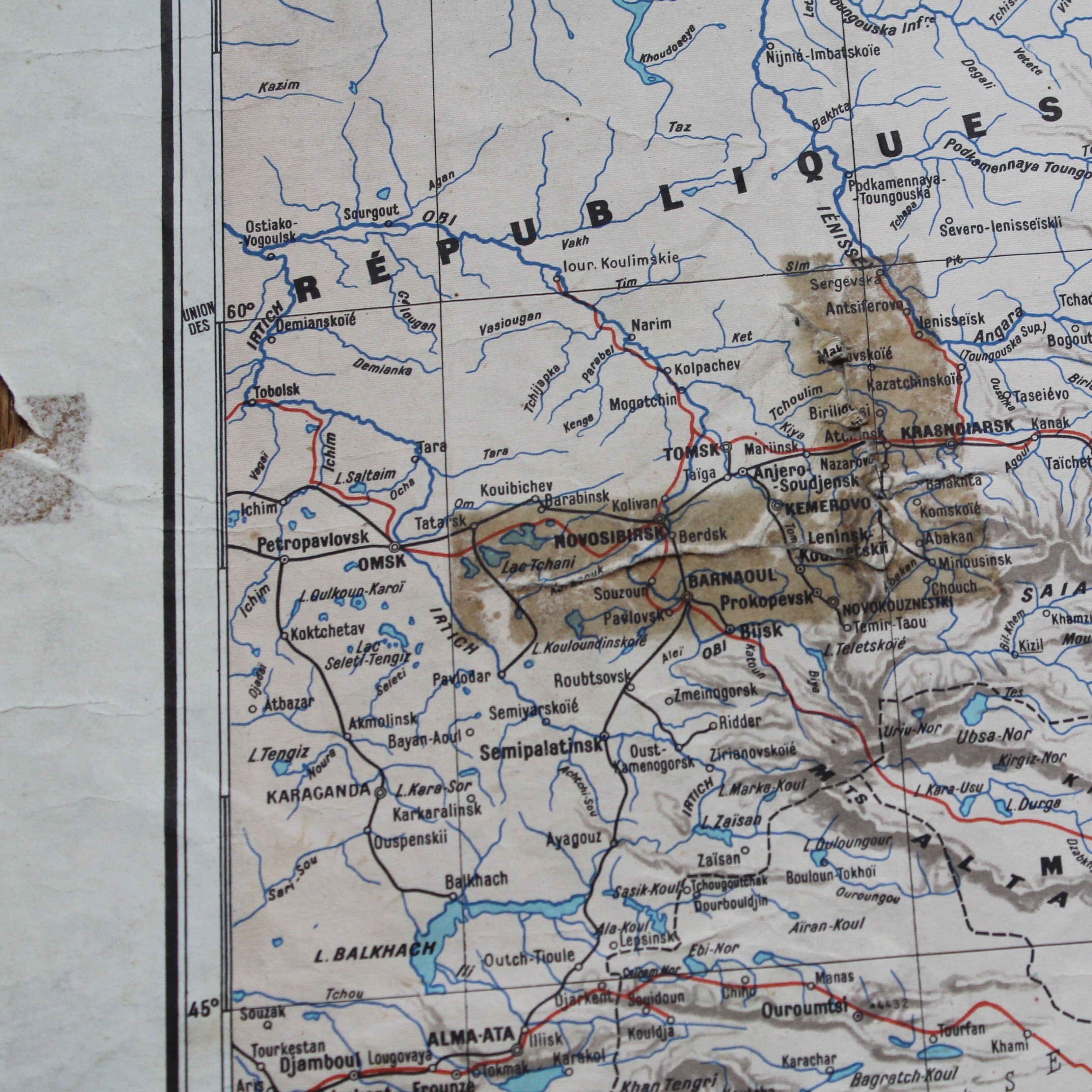 Large terrestrial planisphere "pacific ocean"