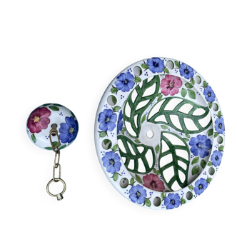 Floral ceramic ceiling light