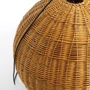Very rare original XXL rattan ball pendant lamp | Mid Century Modern | Ø 66