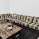 Vintage modular lounge sofa 'Checkered pattern'