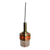 Suspension Raak doré orange années 70 pop