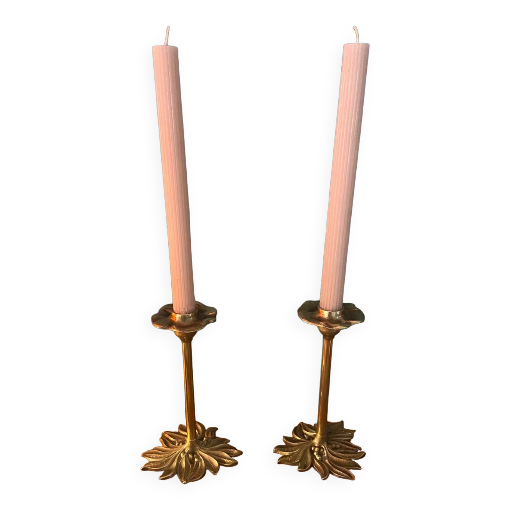 Pair of vintage brass candlesticks