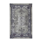 Hand-Knotted Hi-Low Pile Oriental 1970s 204 cm x 320 cm Grey Rug