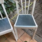Four original 50 year retro white chairs