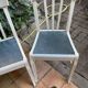 Quatre chaises blanches rétro année 50 originales