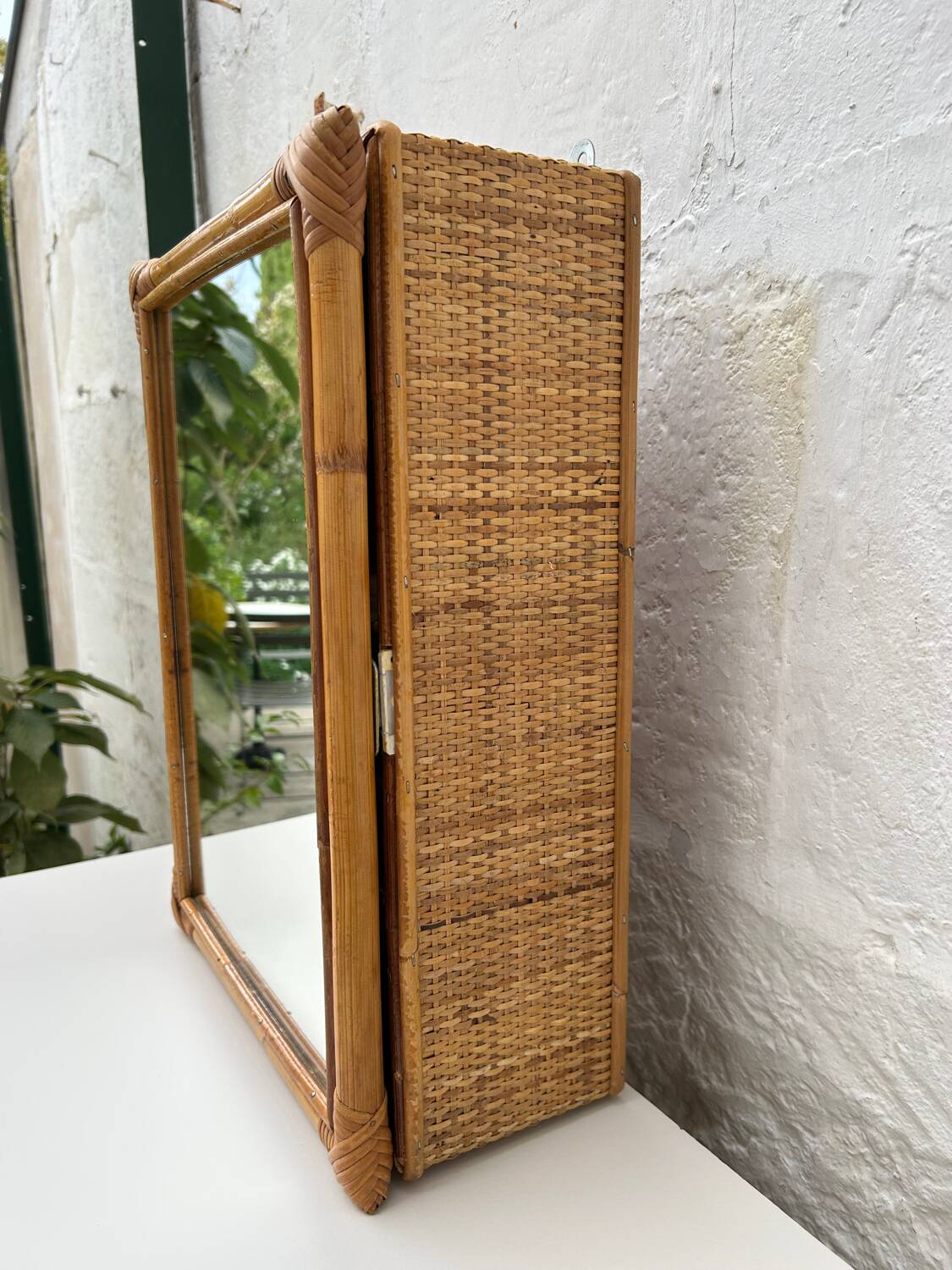 Vintage rattan hanging furniture