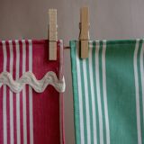 Set de table, assortis vert, rose, bleu