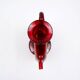 Vintage red blown glass carafe "Anneau"