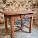 French antique writing desk / work table in cherry wood, 19th century