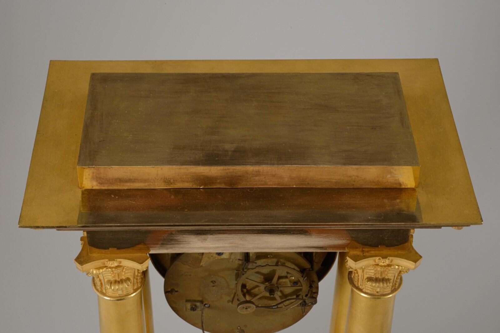 Pendulum portico period restoration bronze dore early nineteenth