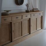 Old large pharmacy cabinet - profession / solid oak