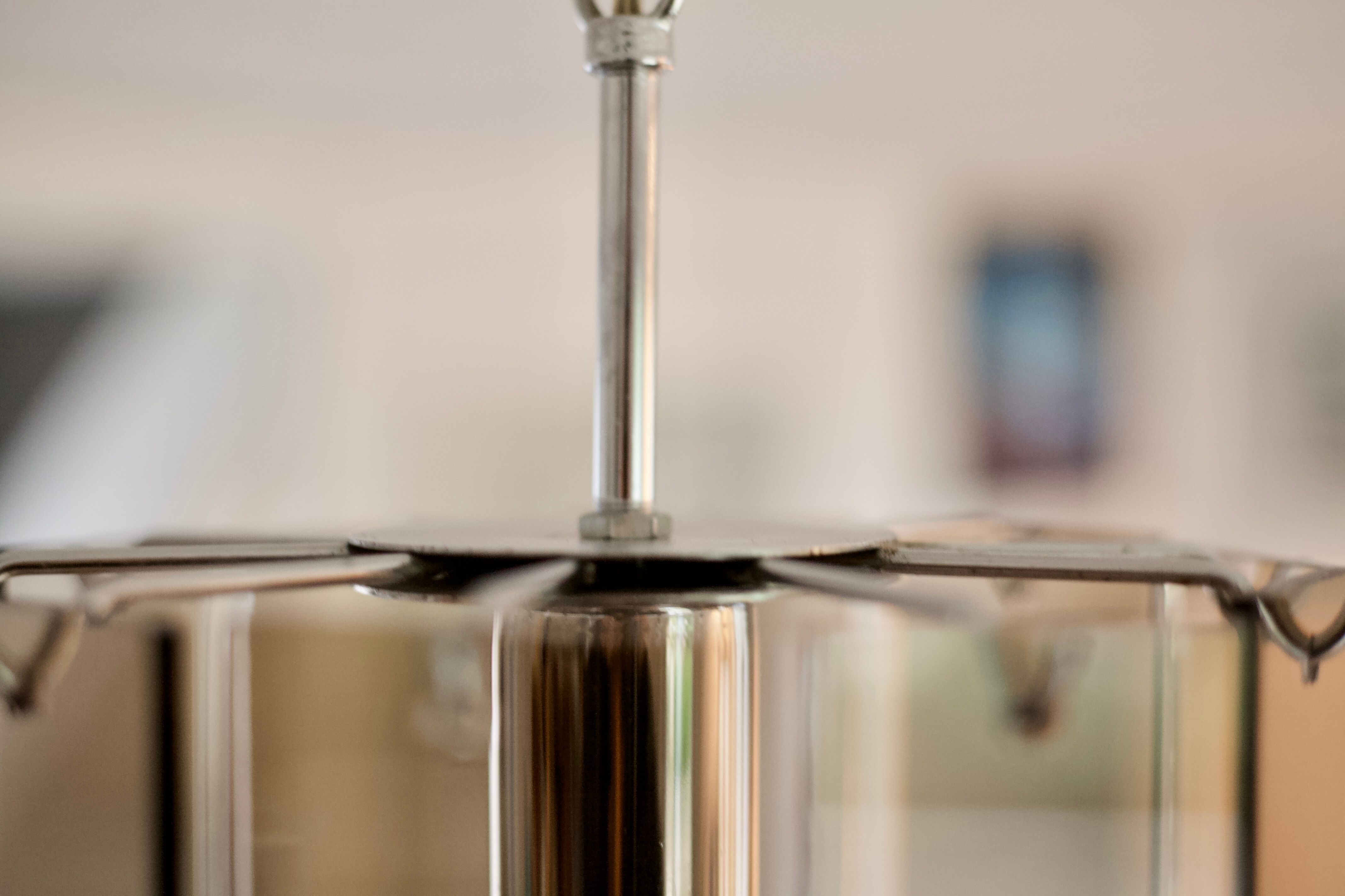 Lustre Gino Vistosi, verre et acier, Italy, circa 1970