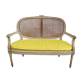 Old patinated bench louis XVI style