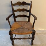 Provencal straw armchair