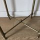 Brass and smoked glass stool