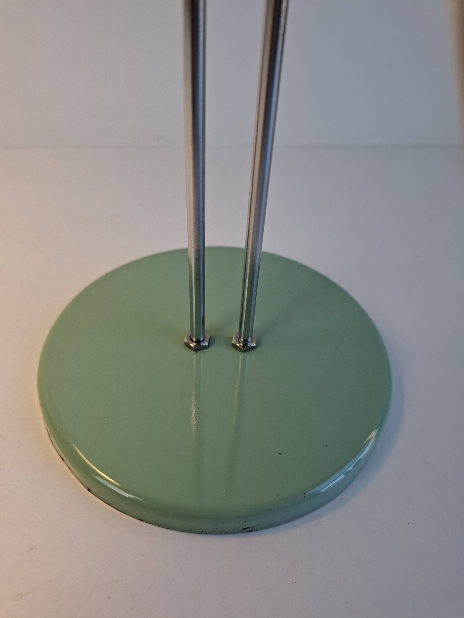 Josef Hůrka for Lidokov Midcentury Modern Table Lamp in Green Metal