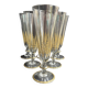 6 Flûtes à champagne – Cristal doré