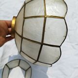 Set of 4 lampshade suspensions in mother-of-pearl