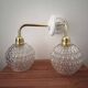 Appliques murales globes en verre