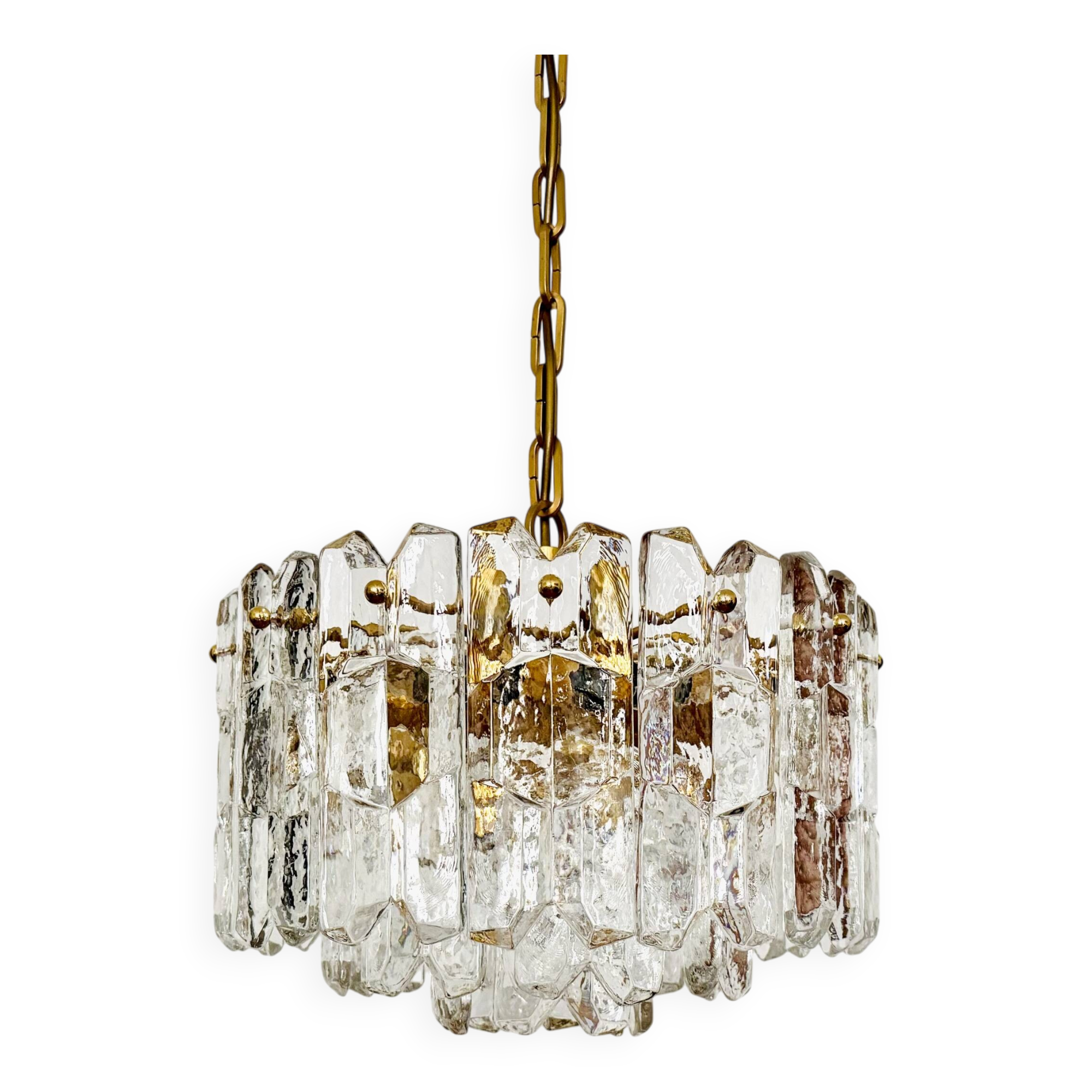 Palazzo Ice Glass Chandelier by J.T. Kalmar