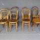 Set de 11 chaises bistrot bois et cannages, 1900/1915