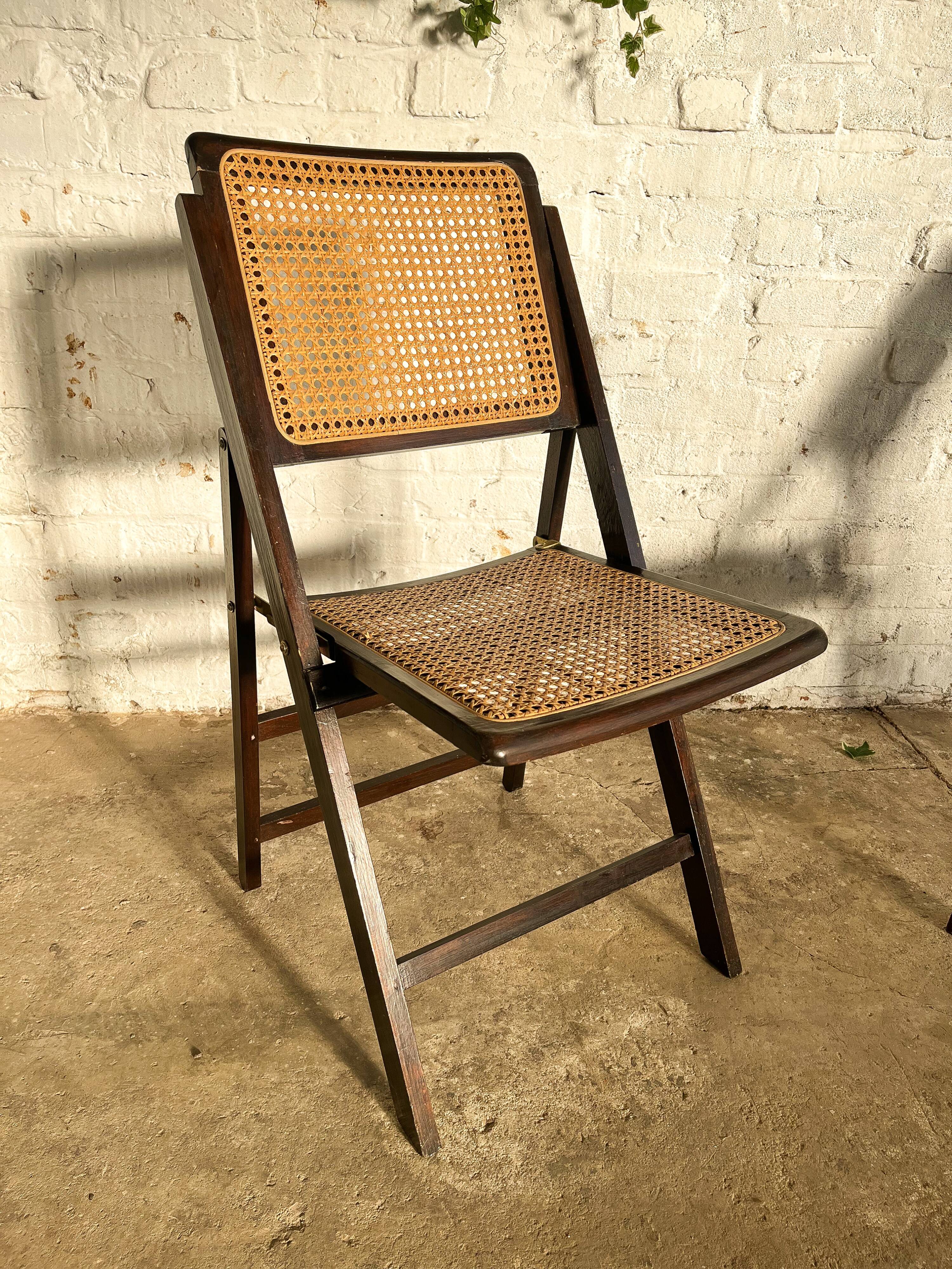 Pair of chairs complain cannage