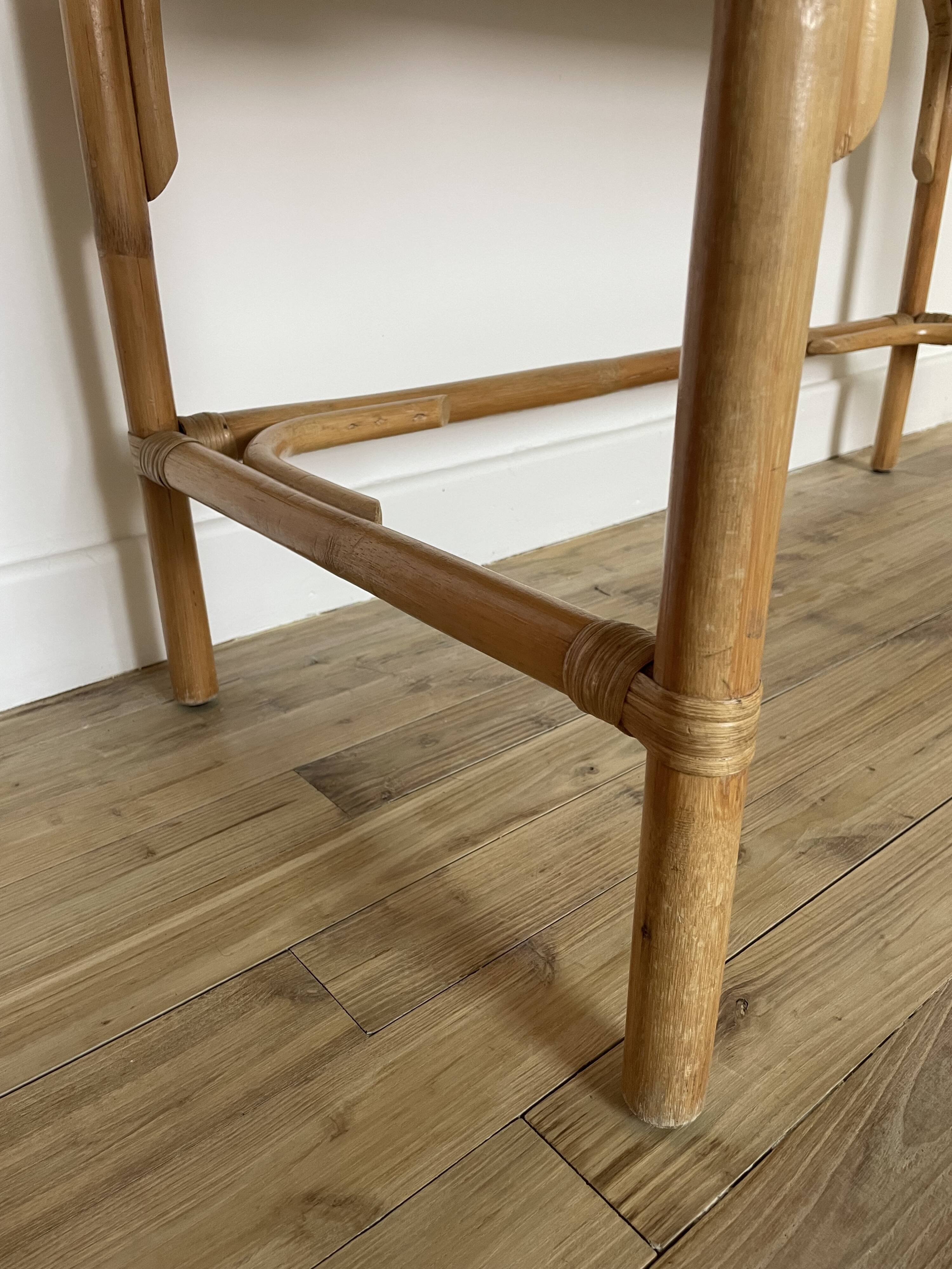 Bamboo and rattan desk